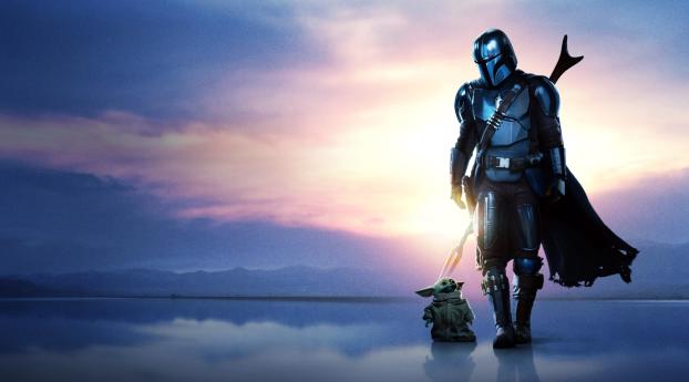 The Mandalorian and The Child Wallpaper 240x400 Resolution