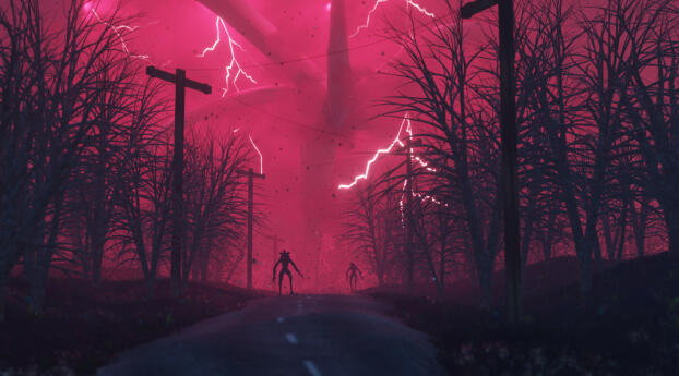 The Mind Flayer Coming HD Stranger Things Wallpaper