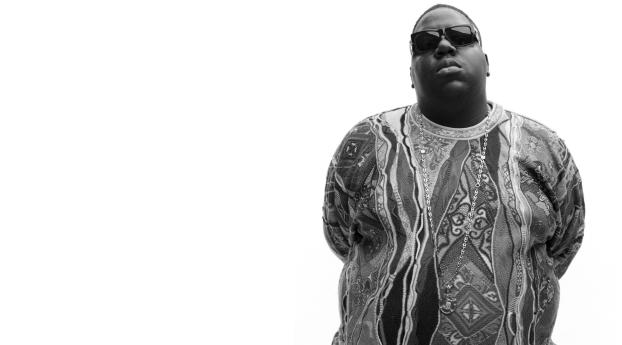 the notorious big, glasses, chain Wallpaper 1024x768 Resolution