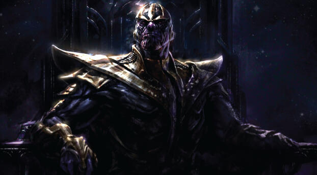 The Quest of Thanos Wallpaper 1350x689 Resolution