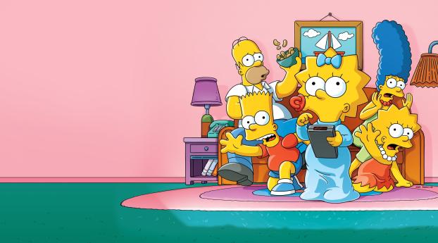 The Simpsons 2020 4K Wallpaper 1440x450 Resolution
