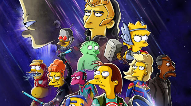 The Simpsons x Loki Wallpaper