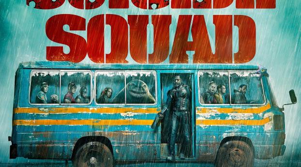 The Suicide Squad BUS Wallpaper 454x454 Resolution
