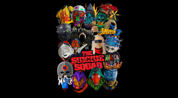The Suicide Squad Mask Digital 4K Wallpaper 480x320 Resolution