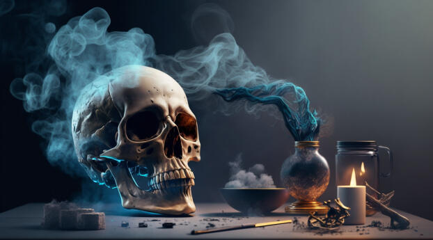 The Table of Death AI Art Wallpaper 840x1160 Resolution