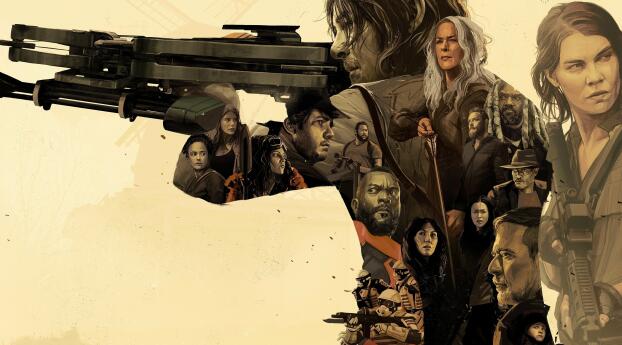 The Walking Dead 4k Poster Wallpaper 1080x2340 Resolution