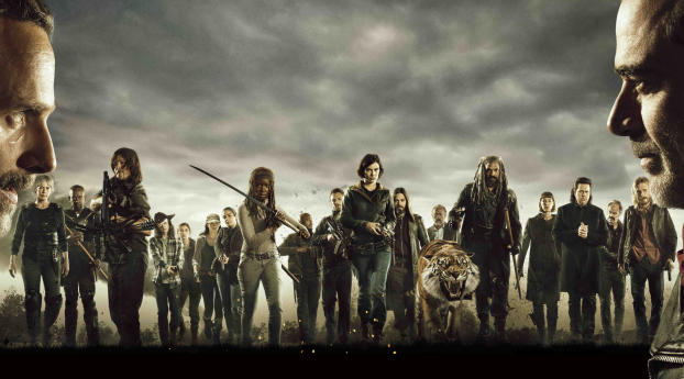 The Walking Dead Cast Poster Wallpaper 5000x5000 Resolution