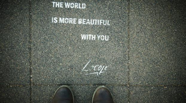 The World Is More Beautiful With You Wallpaper 480x800 Resolution