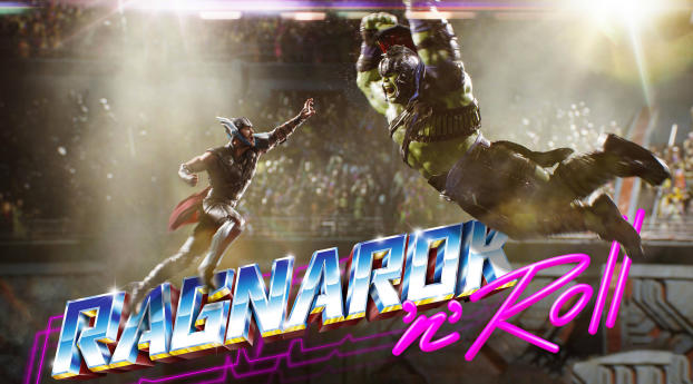 Thor And Hulk Fight In Thor Rangnarok 2017 Wallpaper