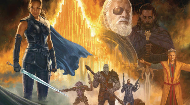 Thor Ragnarok Movie Artwork Wallpaper 360x480 Resolution