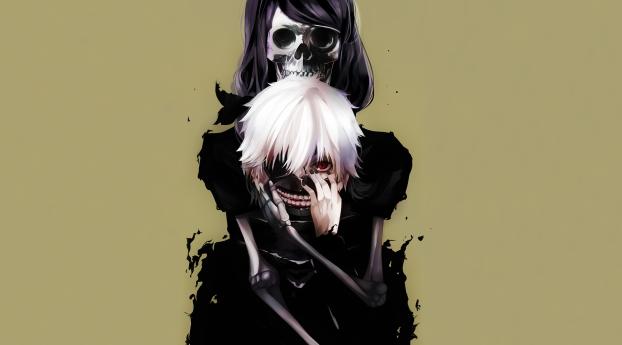 tokyo ghoul, kaneki ken, skull Wallpaper 2560x1080 Resolution