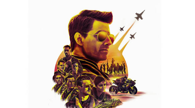 Top Gun Maverick HD Cool Poster Wallpaper 1620x216 Resolution