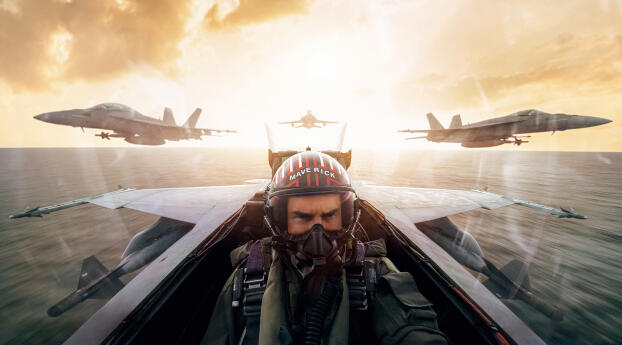 Top Gun Maverick Movie 2022 Poster Wallpaper 6000x1688 Resolution