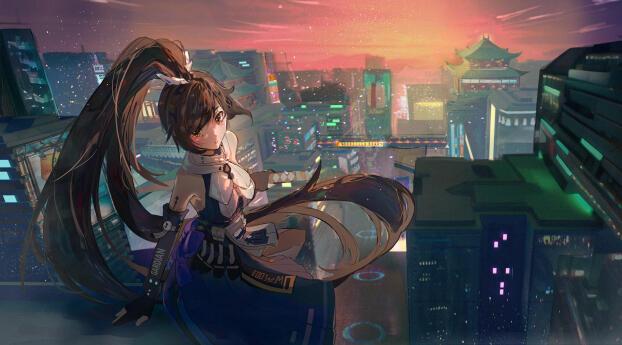 Tower of Fantasy HD Cool Character Art Wallpaper 1920x1080 Resolution