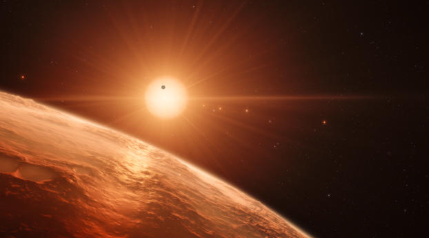 TRAPPIST 1 Planet Wallpaper 1080x2282 Resolution