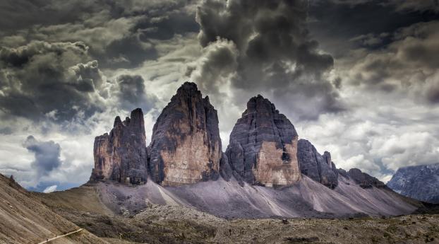 Tre Cime Di Lavaredo Dolomites Italy Wallpaper