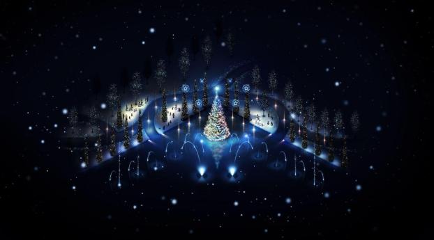 tree, garlands, holiday Wallpaper 720x1600 Resolution