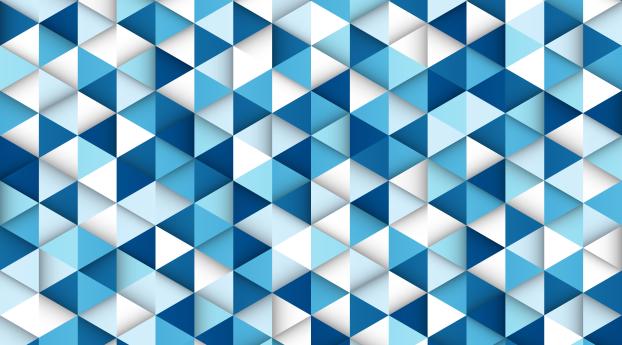Triangle 8K Blue Pattern Wallpaper