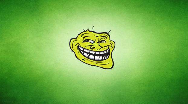 trollface, art, green Wallpaper 1125x2436 Resolution