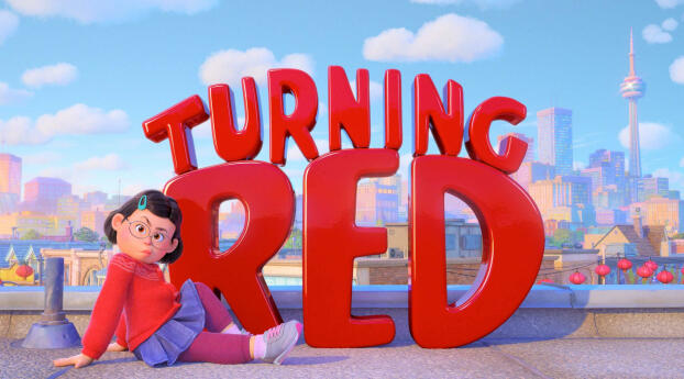 Turning Red Poster Wallpaper 7680x7321 Resolution