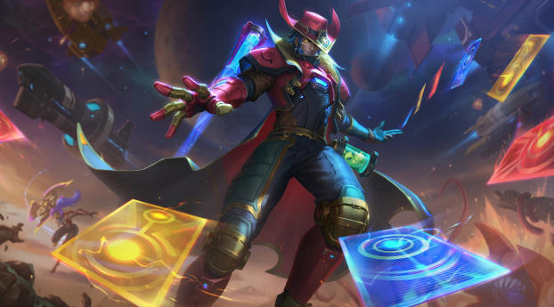 Twisted Fate HD League Of Legends Wallpaper 1440x3120 Resolution