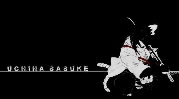 uchiha sasuke, naruto, art Wallpaper