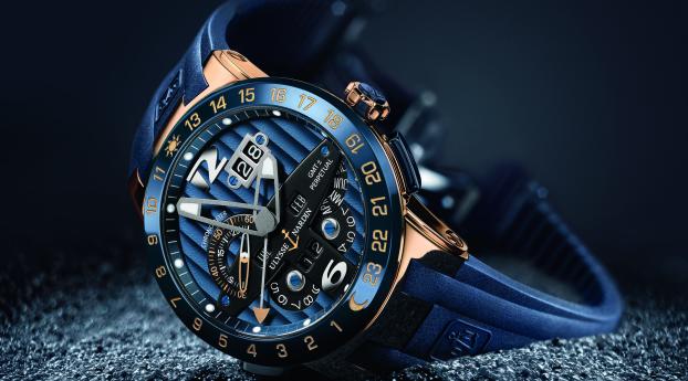 ulysses nardin, blue toro, chronometer Wallpaper 1336x768 Resolution