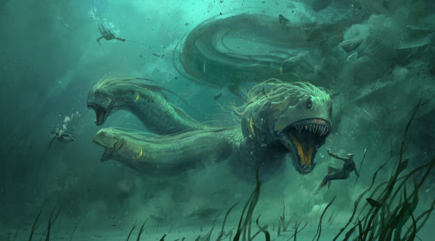 Underwater Creature Wallpaper 1280x2120 Resolution