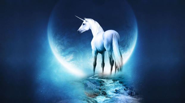 320x240 Unicorn Horse Full Moon Apple Iphone,iPod Touch,Galaxy Ace Wallpaper,  HD Artist 4K Wallpapers, Images, Photos and Background - Wallpapers Den