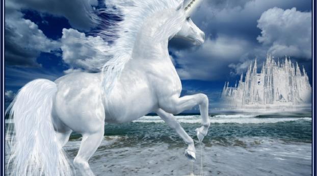 unicorn, lock, phantom Wallpaper 1600x900 Resolution