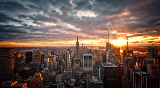 usa, new york, top view Wallpaper 1440x900 Resolution