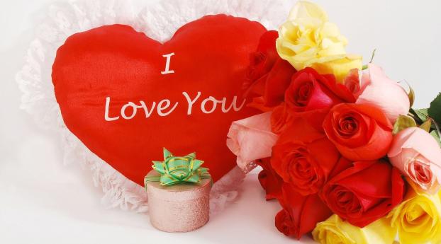 valentines day, heart, rose Wallpaper 1024x768 Resolution