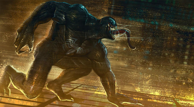 Venom Marvel Comic Art Wallpaper 5120x2880 Resolution