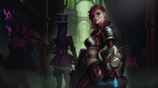 Vi and Caitlyn Cool League Of Legends Wallpaper