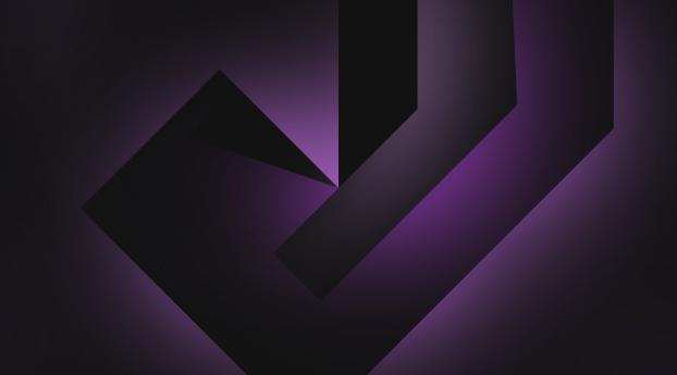 Violet Geometric Dark Shapes Wallpaper 2932x2932 Resolution