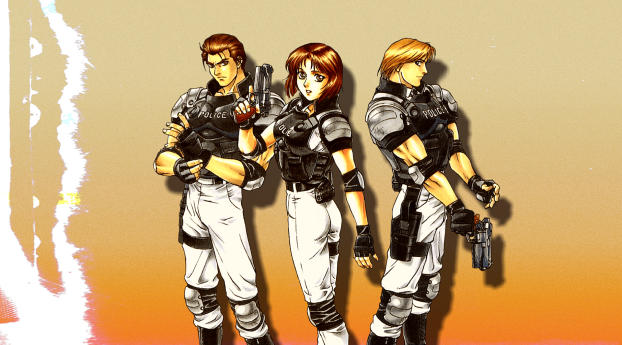 Virtua Cop 2 Characters Wallpaper 1080x2340 Resolution
