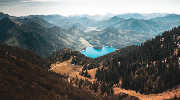 walchensee, mountains, lake Wallpaper 2560x1700 Resolution