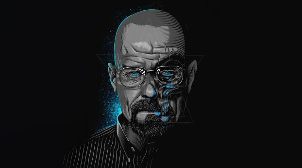 Walter White Dark Minimalism 4K Breaking Bad Wallpaper 1200x350 Resolution