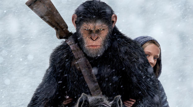 War For The Planet Of The Apes Movie Still Wallpaper 320x240 Resolution