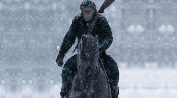 War For The Planet Of The Apes Poster Wallpaper 320x240 Resolution