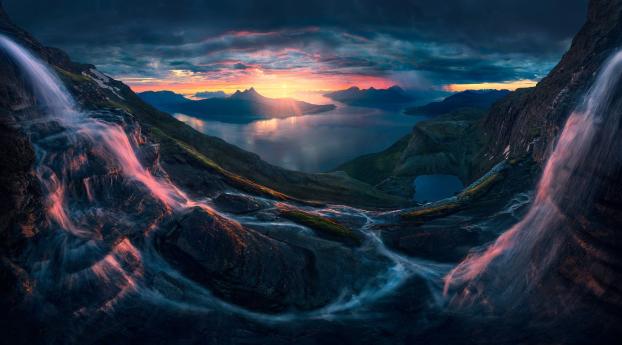 Waterfall HD Norway Wallpaper 1080x1920 Resolution
