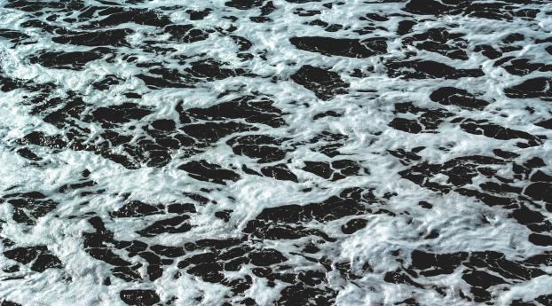 waves, foam, sea Wallpaper