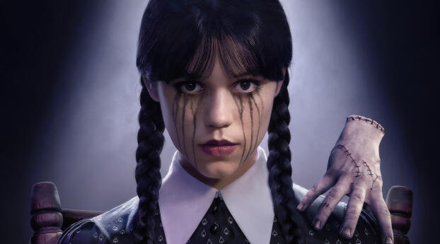 WEDNESDAY 2 iPhone Jenna Ortega Wallpaper 2932x2932 Resolution
