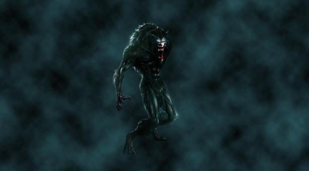 werewolf, mouth, fangs Wallpaper 640x960 Resolution