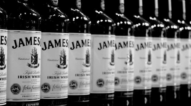 whiskey, jameson, black white Wallpaper 1080x2256 Resolution