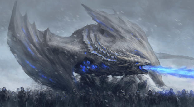 White Walkers Dragon Game Of Thrones Wallpaper 1920x1080 Resolution