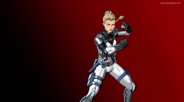White Widow Marvel Thunderbolts x Fortnite Wallpaper 2048x2048 Resolution