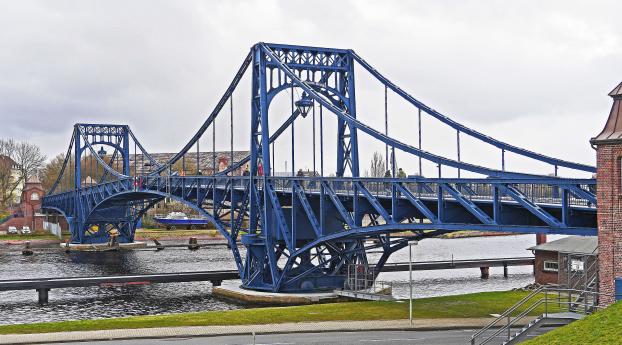 wilhelmshaven, bridge, port Wallpaper 2560x1024 Resolution