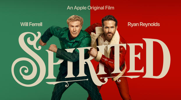 Will Ferrell & Ryan Reynolds Spirited Movie Wallpaper 1080x2160 Resolution