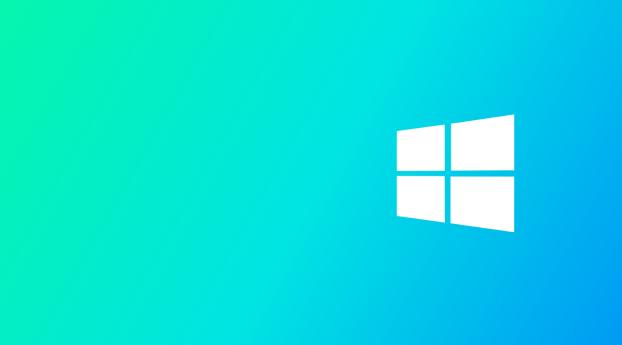 Windows 10 Cyan Logo Wallpaper